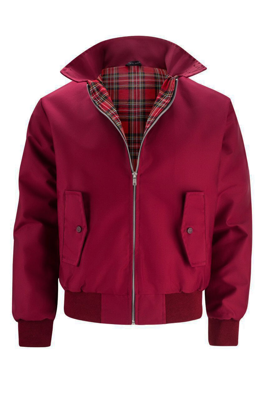 Oriol | Chaqueta Harrington Hombre Forro Tartán Cremallera