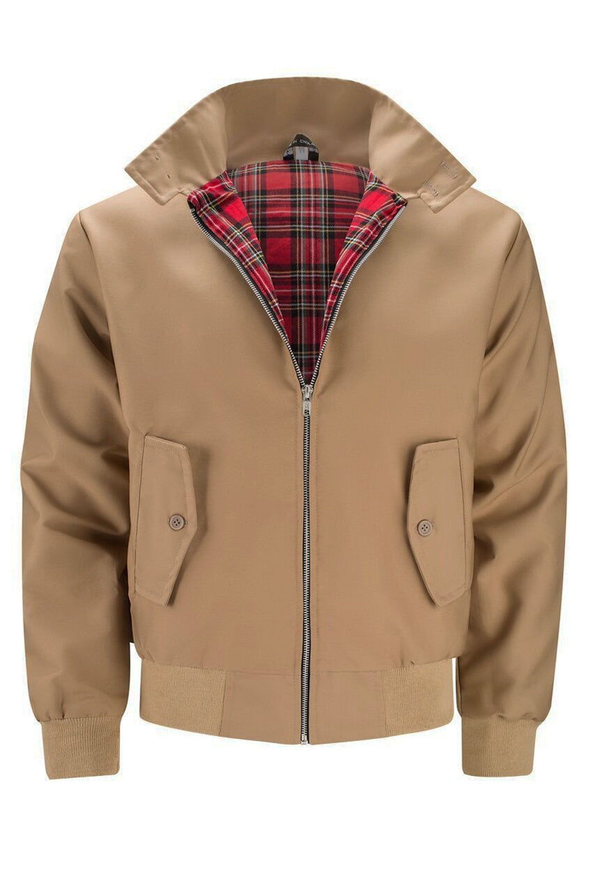 Oriol | Chaqueta Harrington Hombre Forro Tartán Cremallera