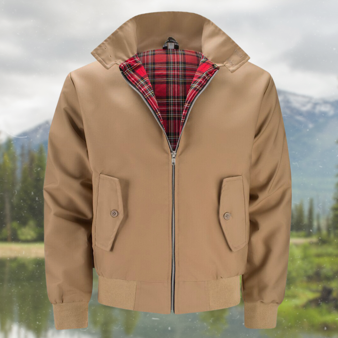 Oriol | Chaqueta Harrington Hombre Forro Tartán Cremallera