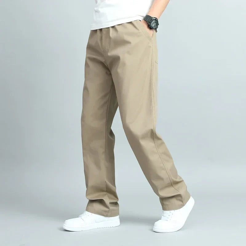 Oriol | Pantalón Ancho de Algodón Hombre Cintura Elástica