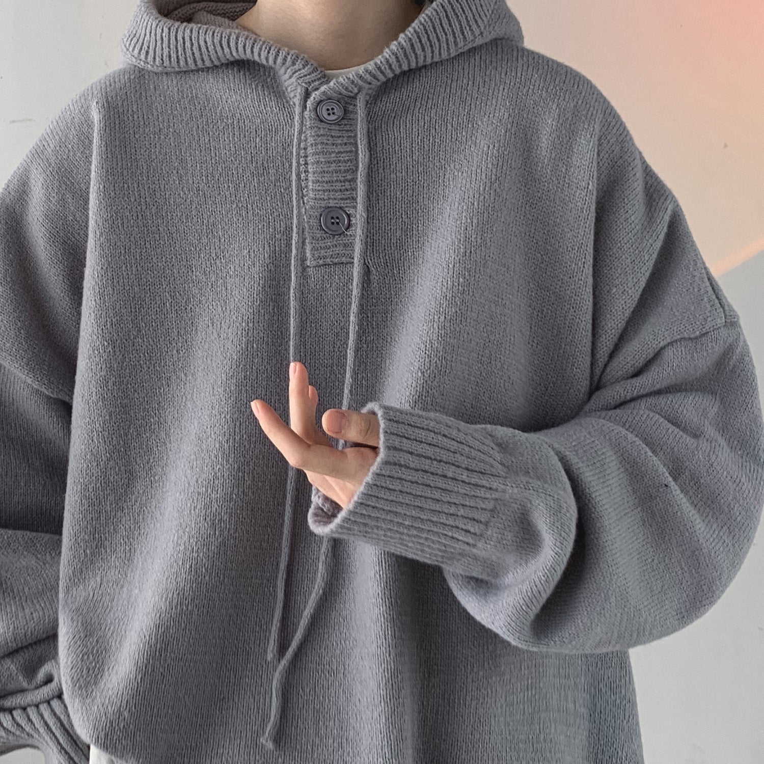 Oriol | Sudadera de Punto Oversize con Capucha Hombre