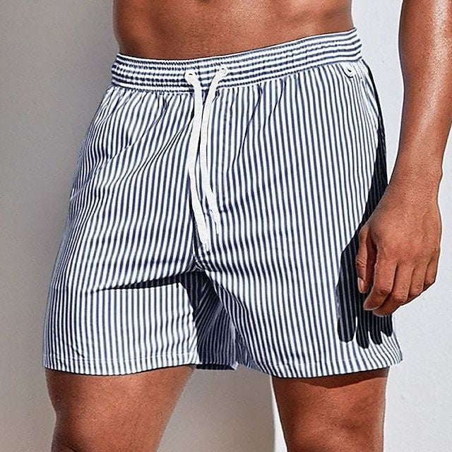 Óscar | Bañador Short de Rayas Hombre Cintura Elástica