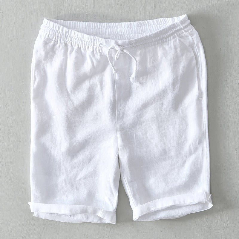 Óscar | Pantalón Corto de Lino Hombre Cintura Ajustable