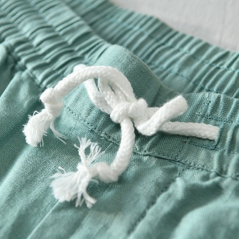 Óscar | Pantalón Corto de Lino Hombre Cintura Ajustable