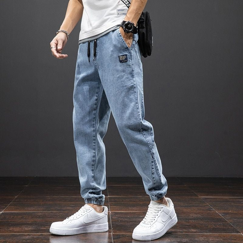 Pablo | Jogger Vaquero Baggy Hombre Cintura Elástica Tobillo Ajustado