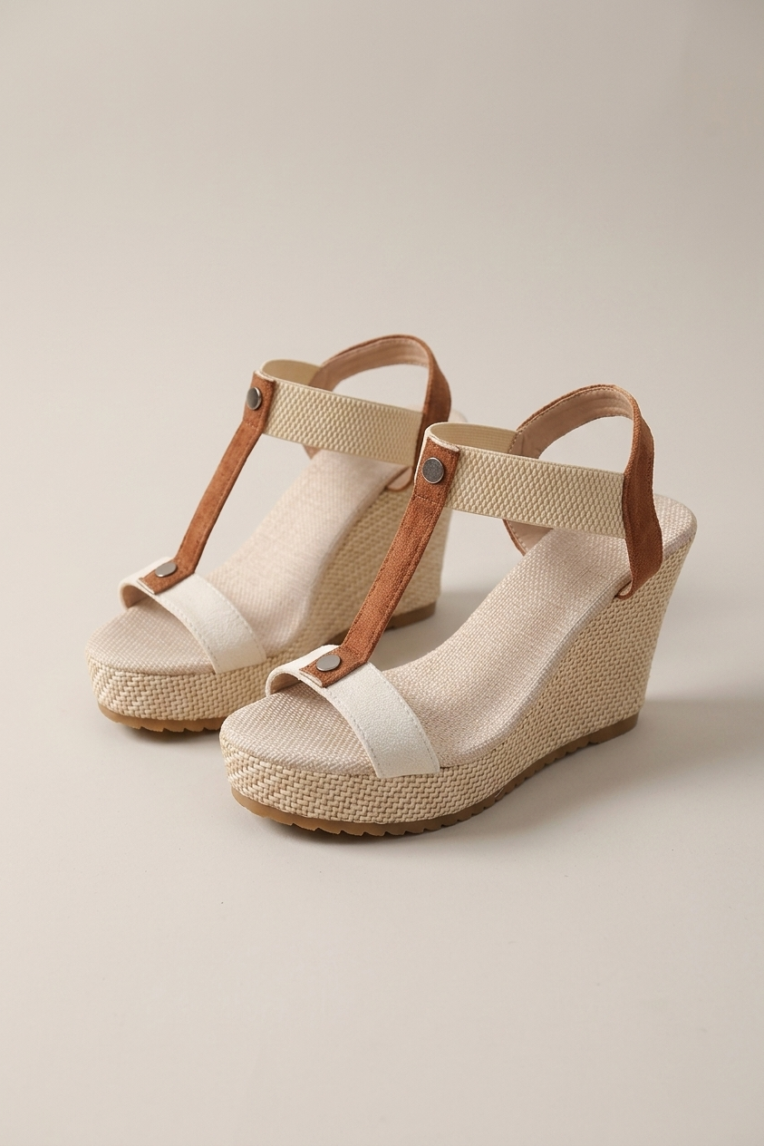 Paloma | Sandalias de Cuña Verano Mujer Tiras Cruzadas