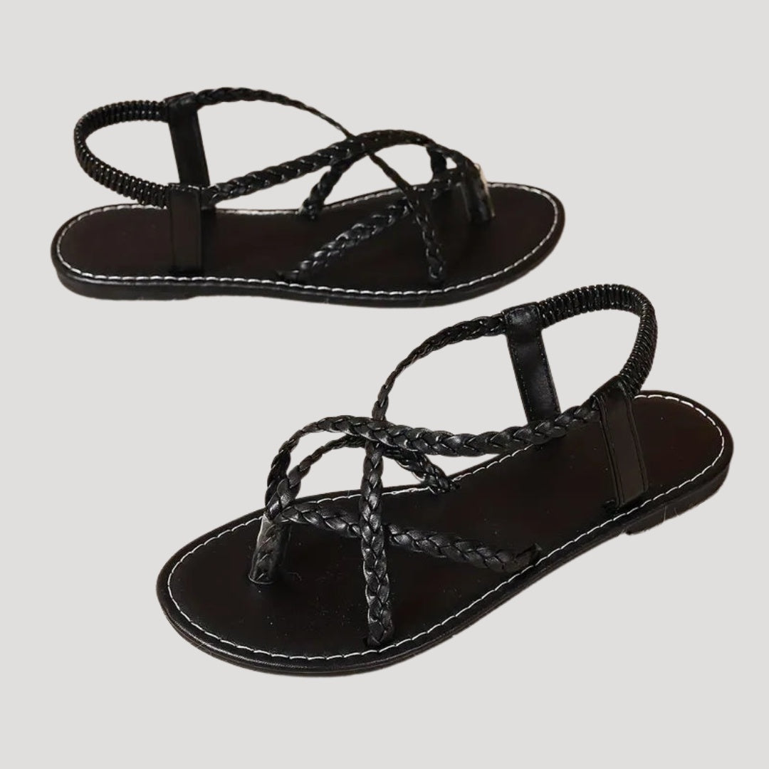 Paloma | Sandalias Planas Trenzadas Romanas Mujer