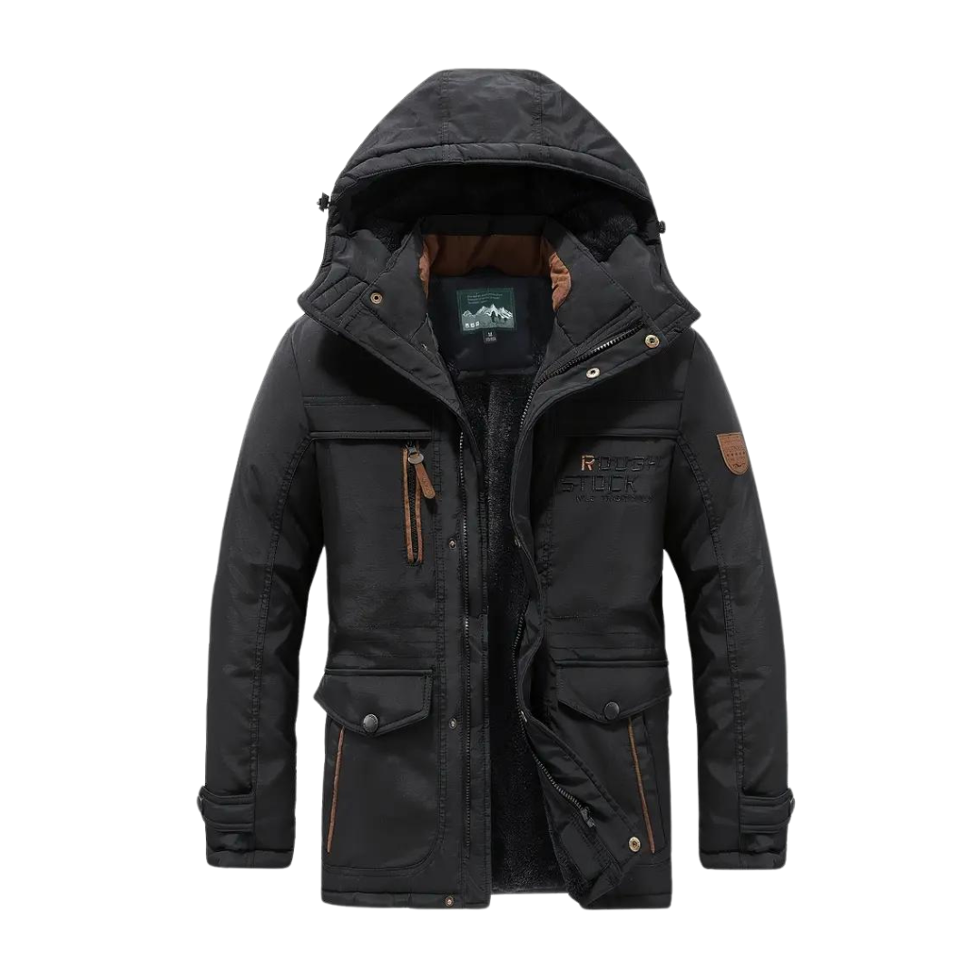 Pau | Parka Hombre Acolchada con Capucha Forro Polar