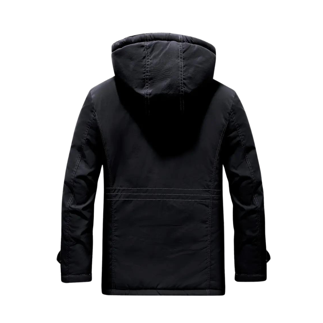 Pau | Parka Hombre Acolchada con Capucha Forro Polar