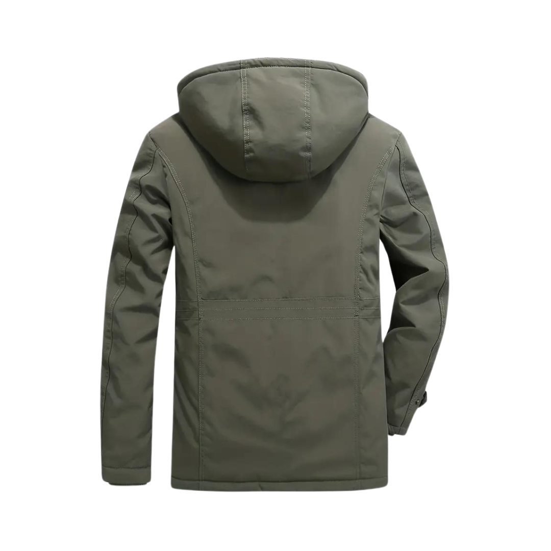 Pau | Parka Hombre Acolchada con Capucha Forro Polar