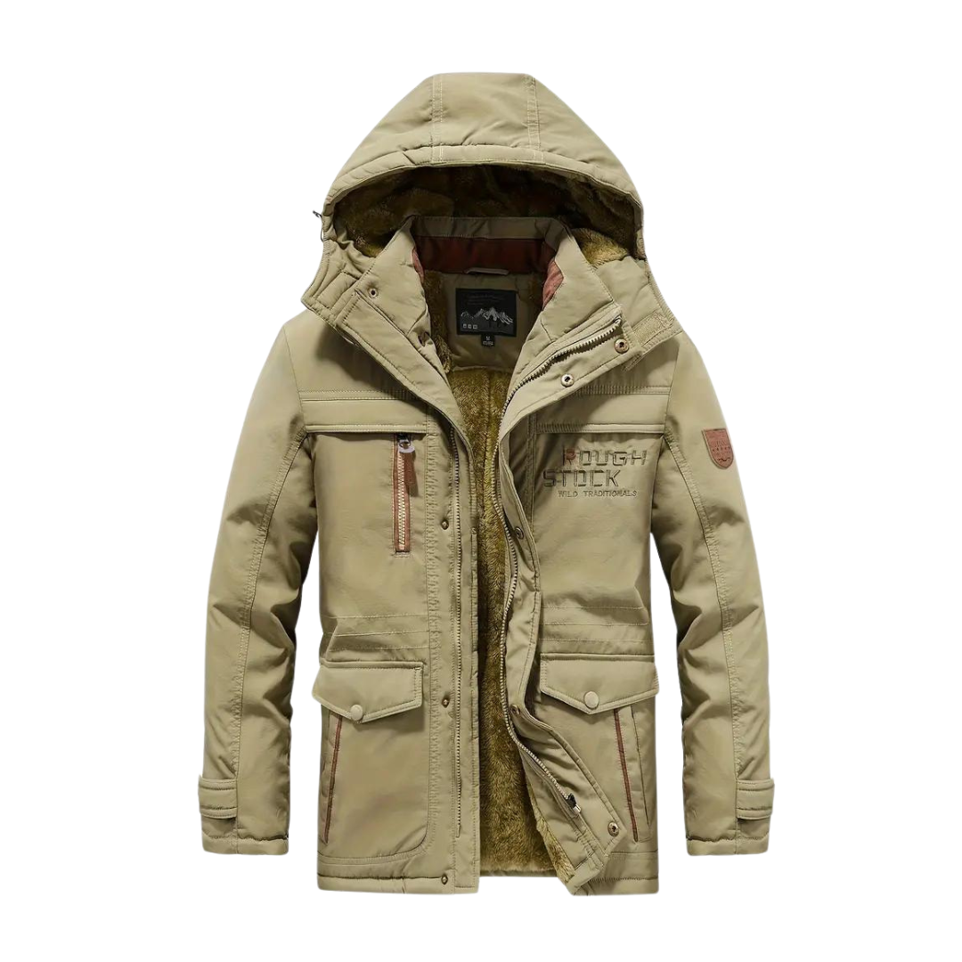 Pau | Parka Hombre Acolchada con Capucha Forro Polar
