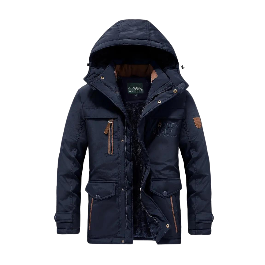 Pau | Parka Hombre Acolchada con Capucha Forro Polar