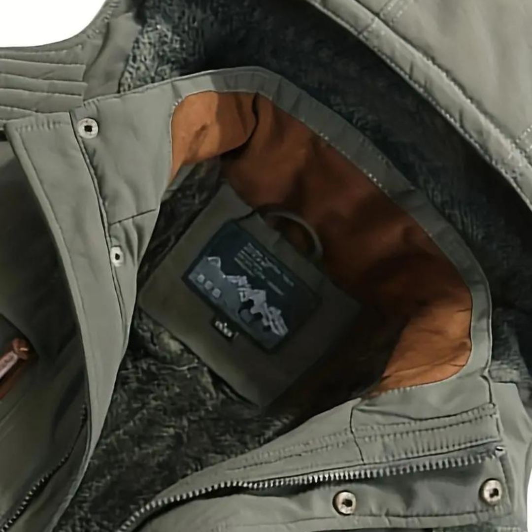 Pau | Parka Hombre Acolchada con Capucha Forro Polar
