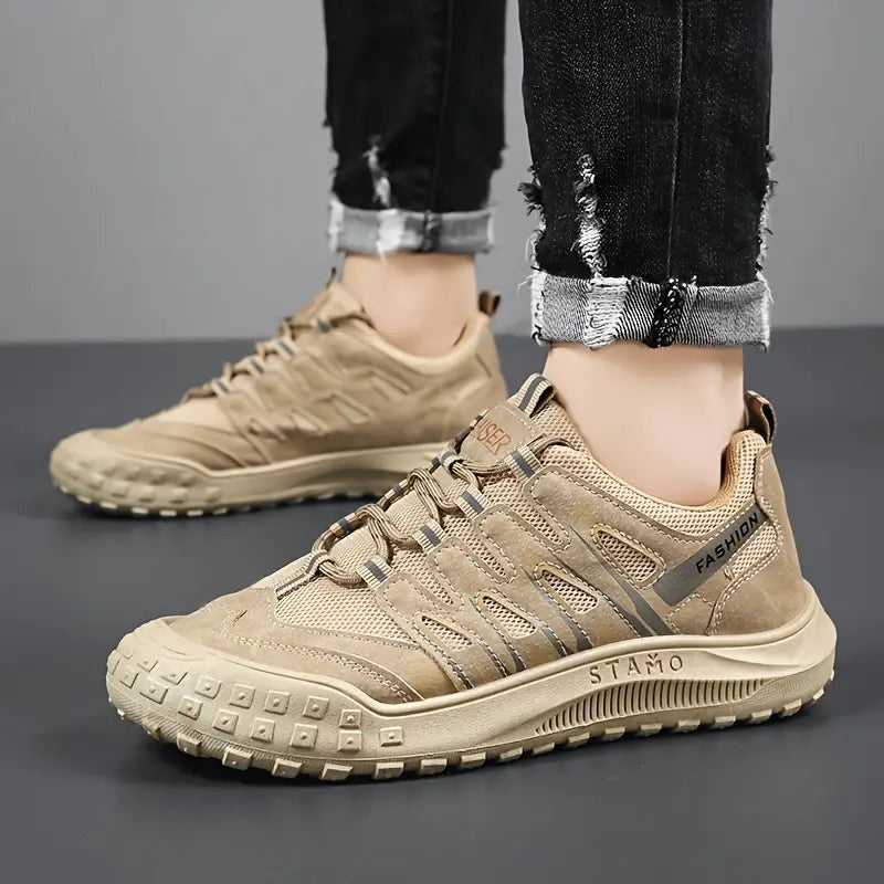 Pau | Zapatillas de Senderismo Hombre Suela Gruesa Cordones