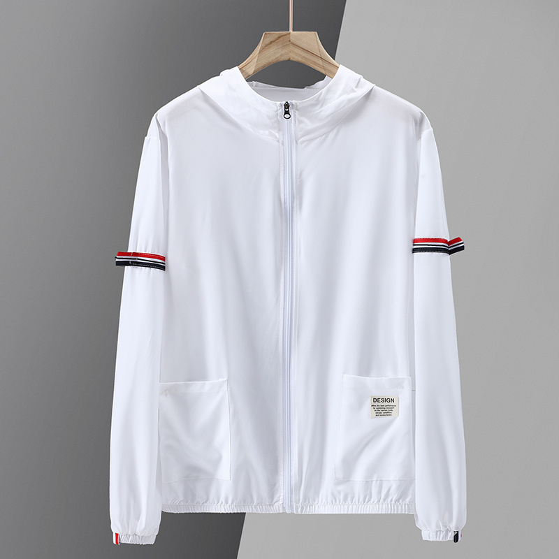 Pol | Varsity Jacket Hombre con Capucha Rayas Manga