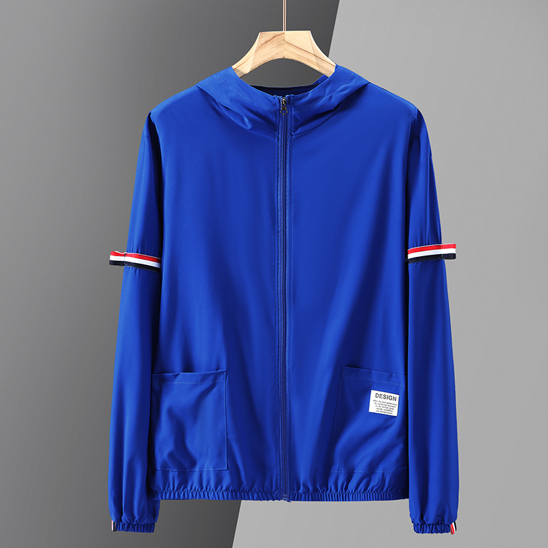 Pol | Varsity Jacket Hombre con Capucha Rayas Manga