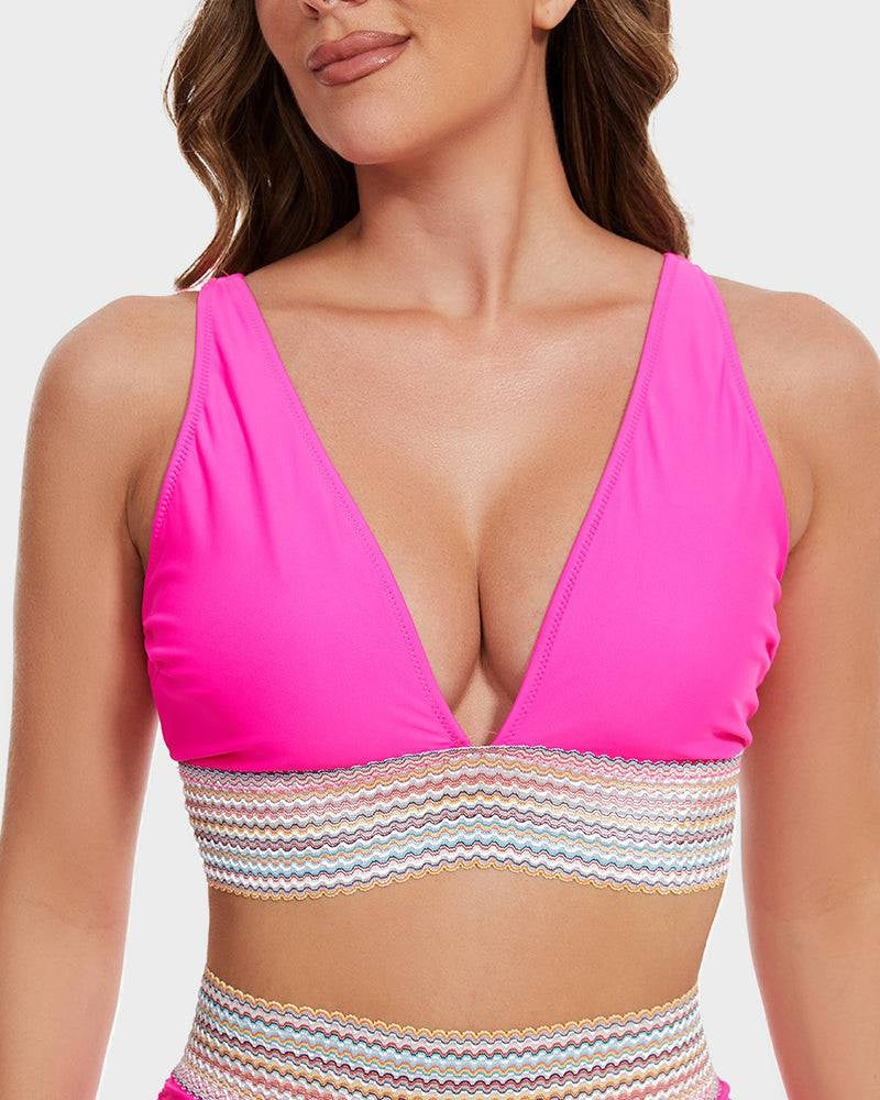 Raquel | Bikini de Cintura Alta Formador Mujer Escote V