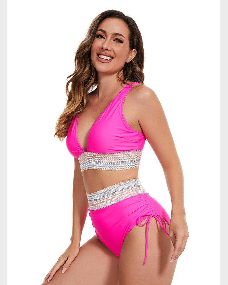 Raquel | Bikini de Cintura Alta Formador Mujer Escote V