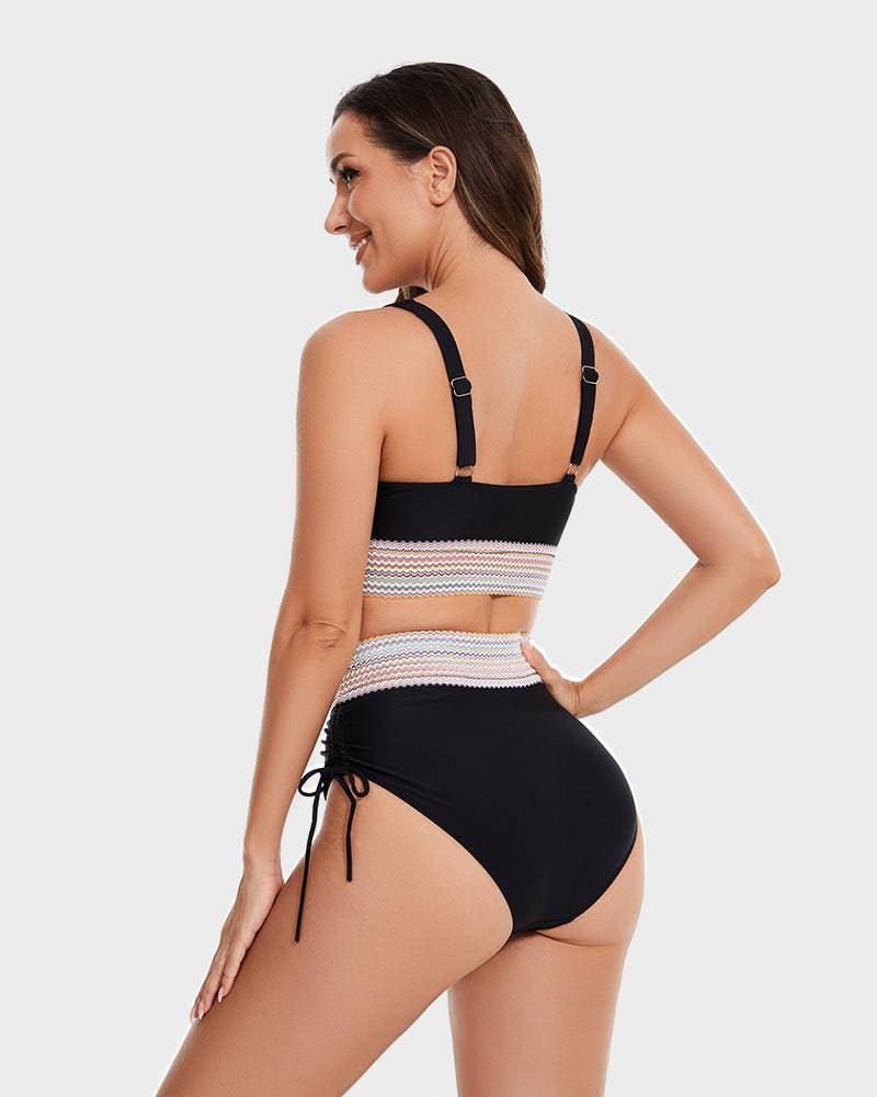 Raquel | Bikini de Cintura Alta Formador Mujer Escote V