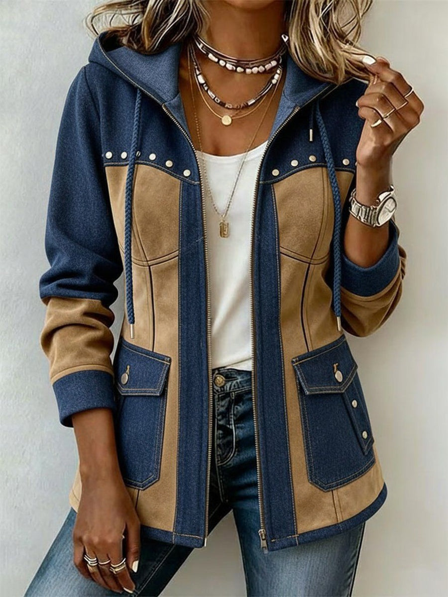 Raquel | Chaqueta Vaquera Estampado Animal Mujer Manga Larga Bolsillos