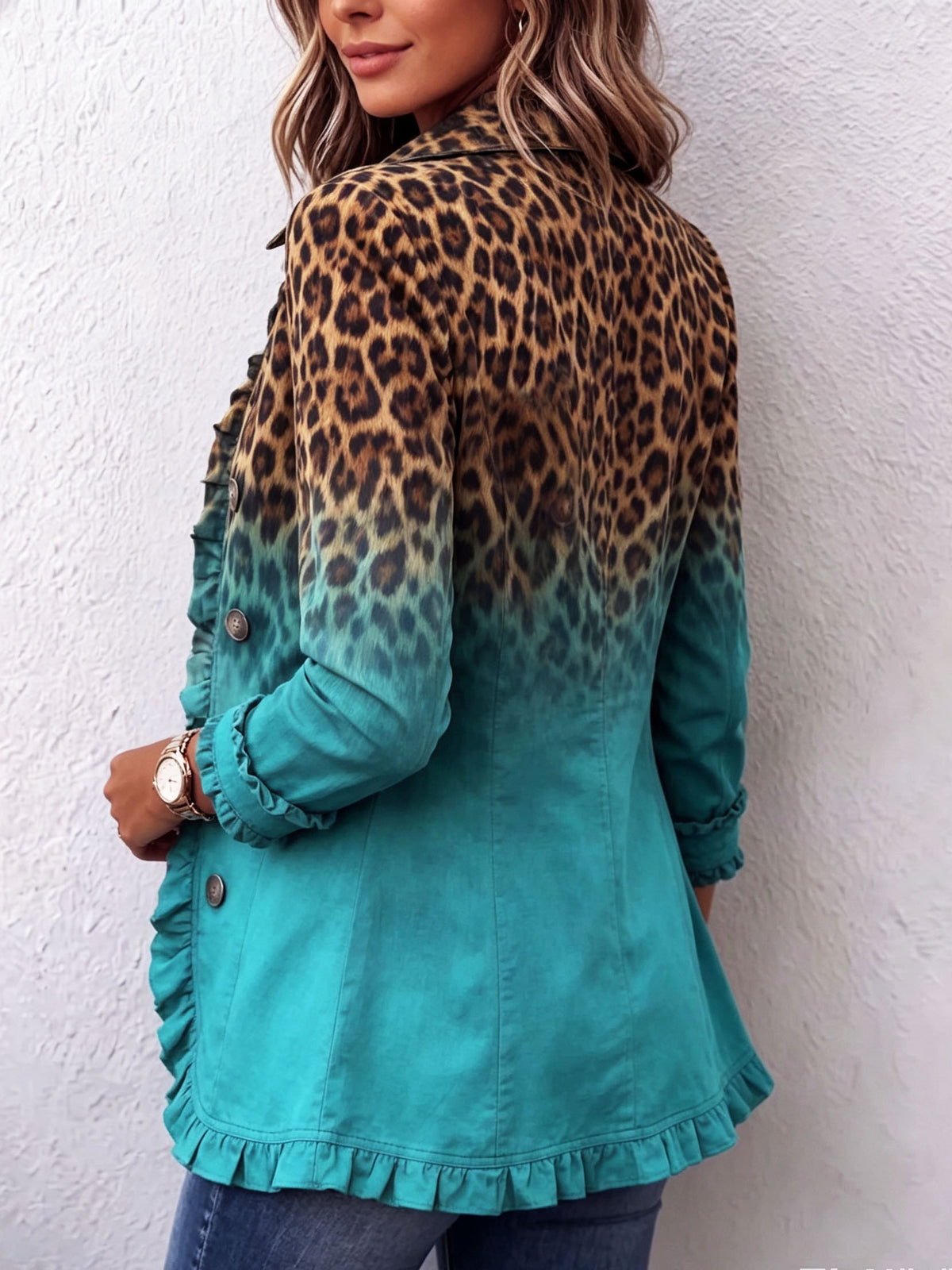 Raquel | Chaqueta Vaquera Estampado Animal Mujer Manga Larga Bolsillos