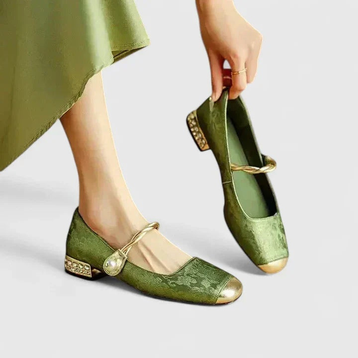 Rebeca | Mary Jane Shoes Mujer Punta Cuadrada Tacón Bajo