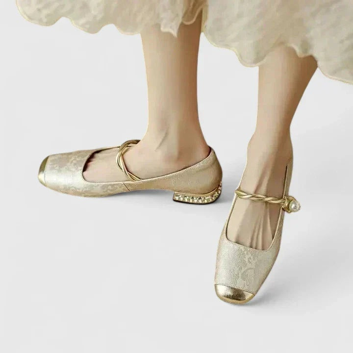Rebeca | Mary Jane Shoes Mujer Punta Cuadrada Tacón Bajo