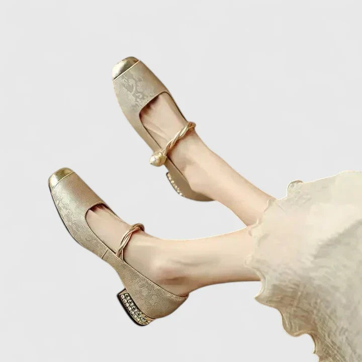 Rebeca | Mary Jane Shoes Mujer Punta Cuadrada Tacón Bajo