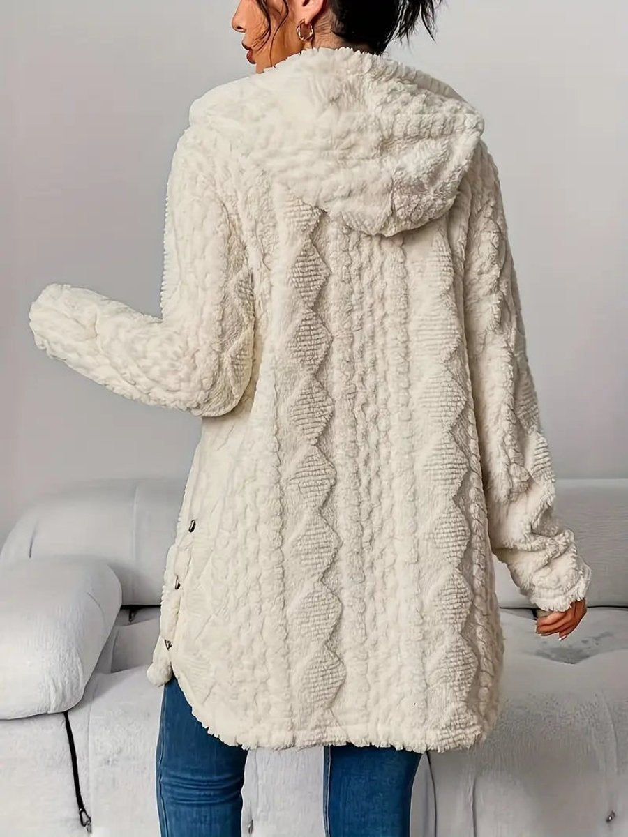 Remedios | Forro Polar con Capucha Mujer Oversize Botones