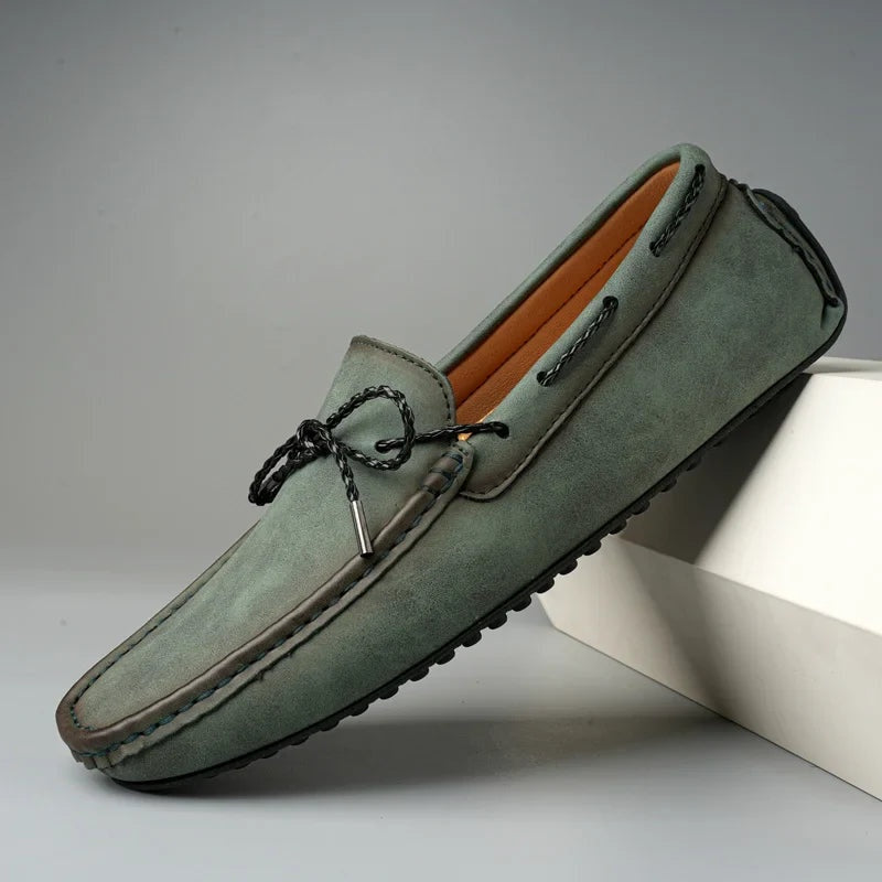 Roberto | Mocasines de Cuero Casual Hombre Suela de Goma