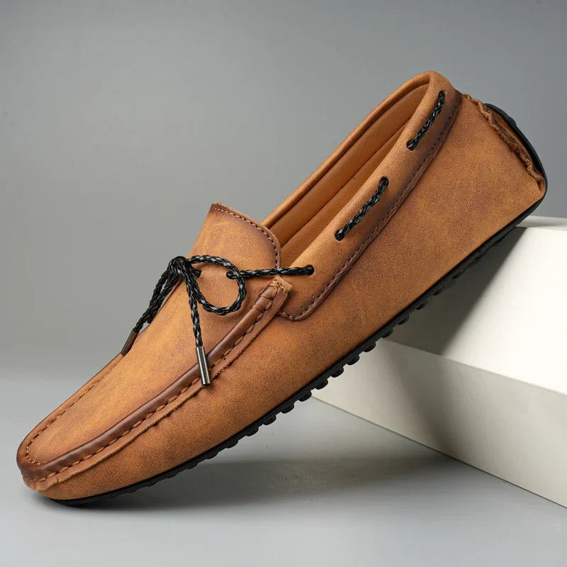 Roberto | Mocasines de Cuero Casual Hombre Suela de Goma