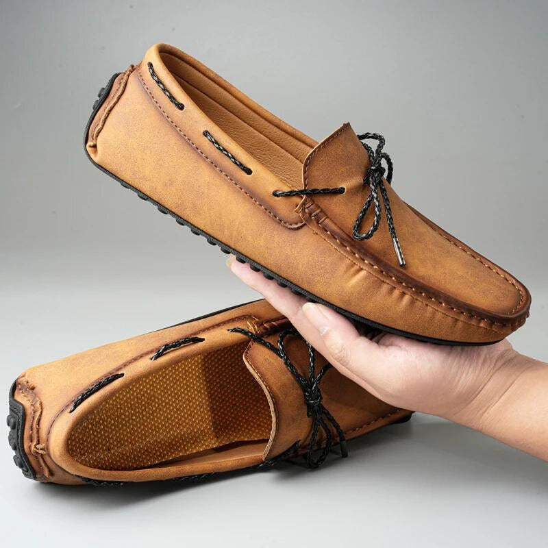 Roberto | Mocasines de Cuero Casual Hombre Suela de Goma