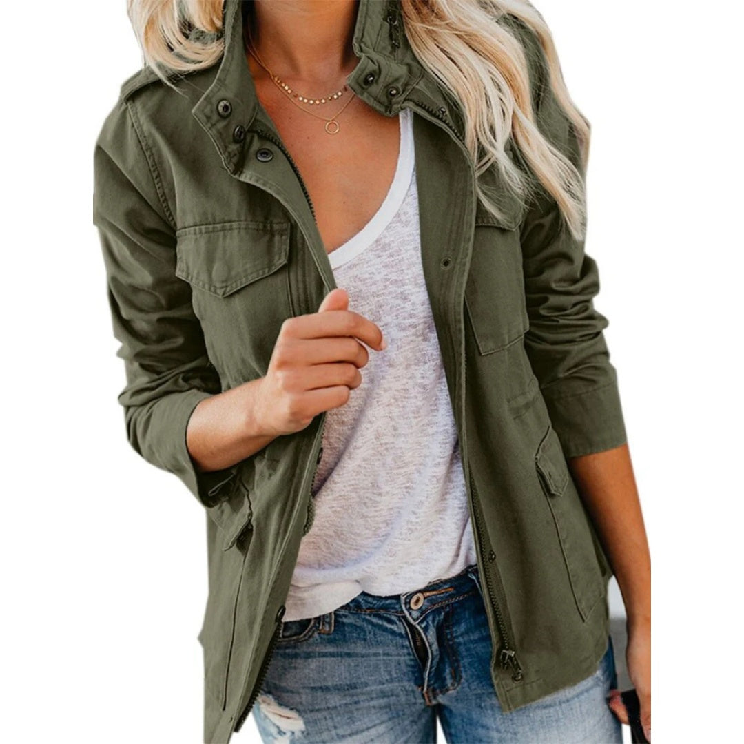 Rocío | Chaqueta Militar Mujer Utilitaria Múltiples Bolsillos