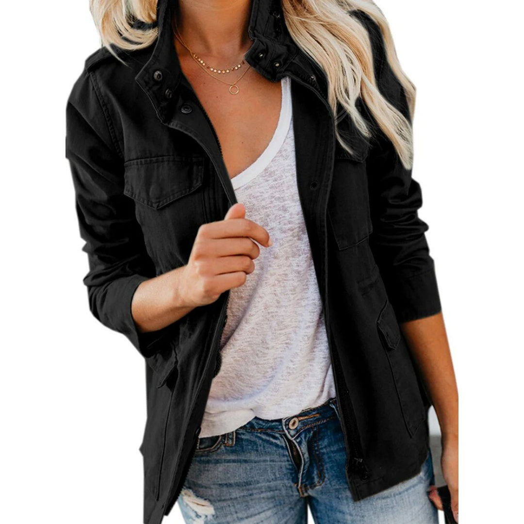 Rocío | Chaqueta Militar Mujer Utilitaria Múltiples Bolsillos