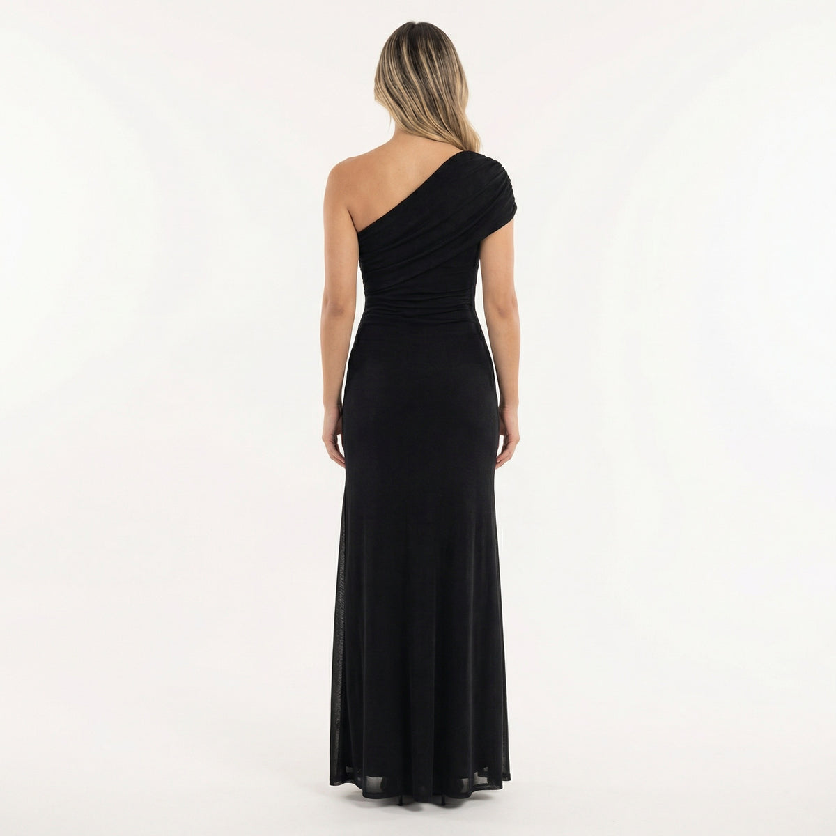 Rocío | Vestido Largo de Fiesta Un Hombro Mujer Fruncido