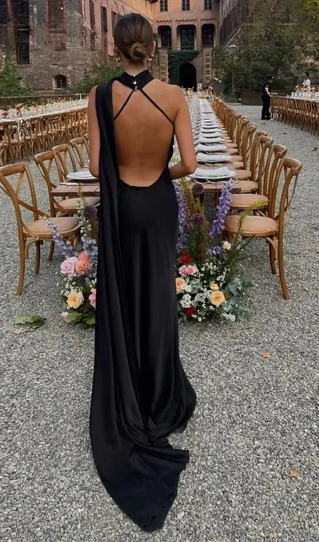 Rocío | Vestido Largo de Gala Un Hombro Mujer Drapeado