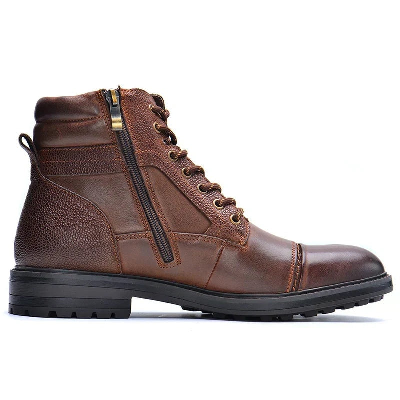 Rodrigo | Botas de Trabajo de Cuero Hombre Cremallera Lateral