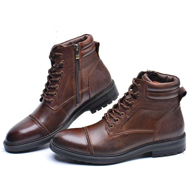Rodrigo | Botas de Trabajo de Cuero Hombre Cremallera Lateral