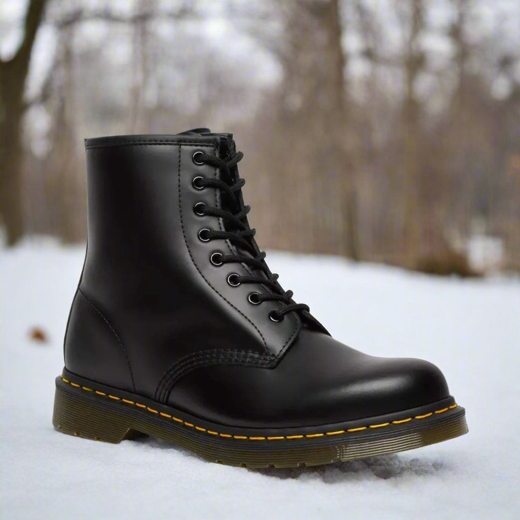 Rodrigo | Botas Militares de Piel con Cordones Hombre Suela Robusta