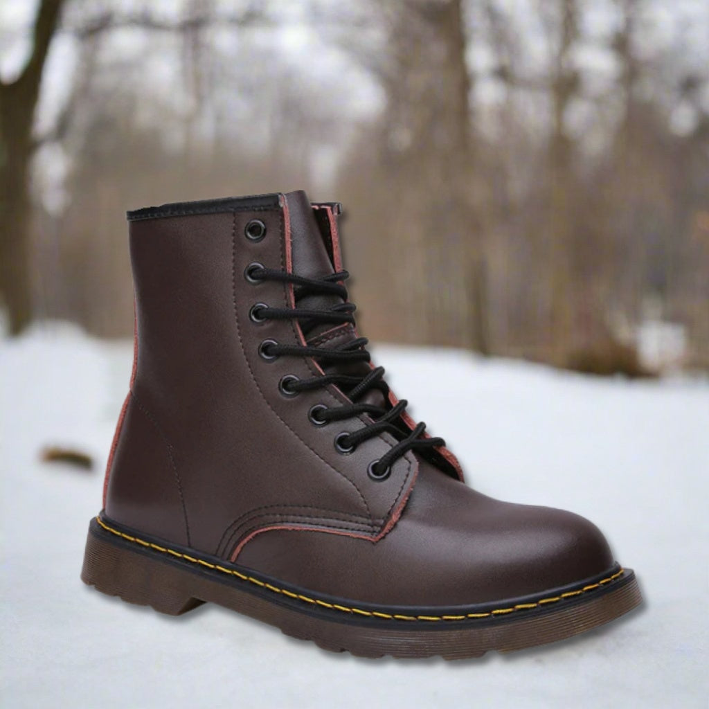 Rodrigo | Botas Militares de Piel con Cordones Hombre Suela Robusta