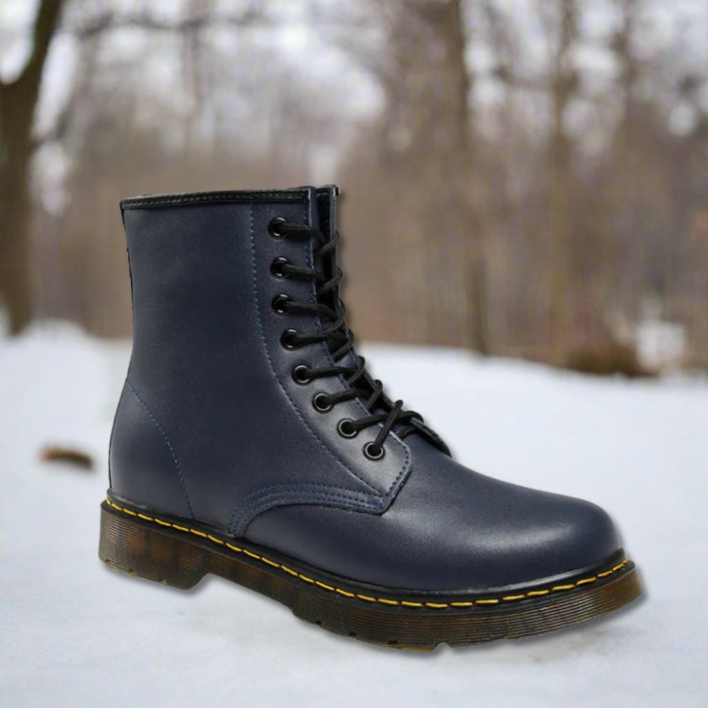 Rodrigo | Botas Militares de Piel con Cordones Hombre Suela Robusta