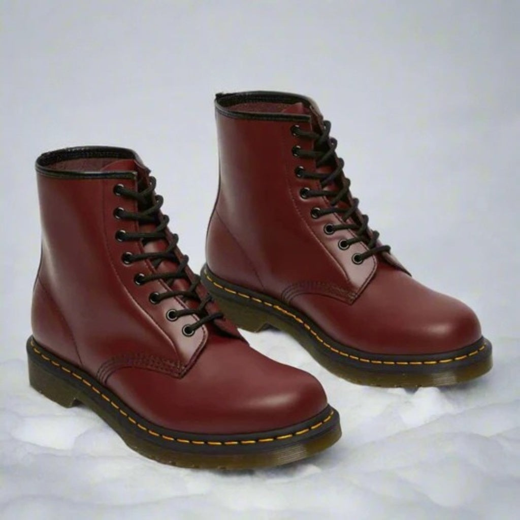 Rodrigo | Botas Militares de Piel con Cordones Hombre Suela Robusta