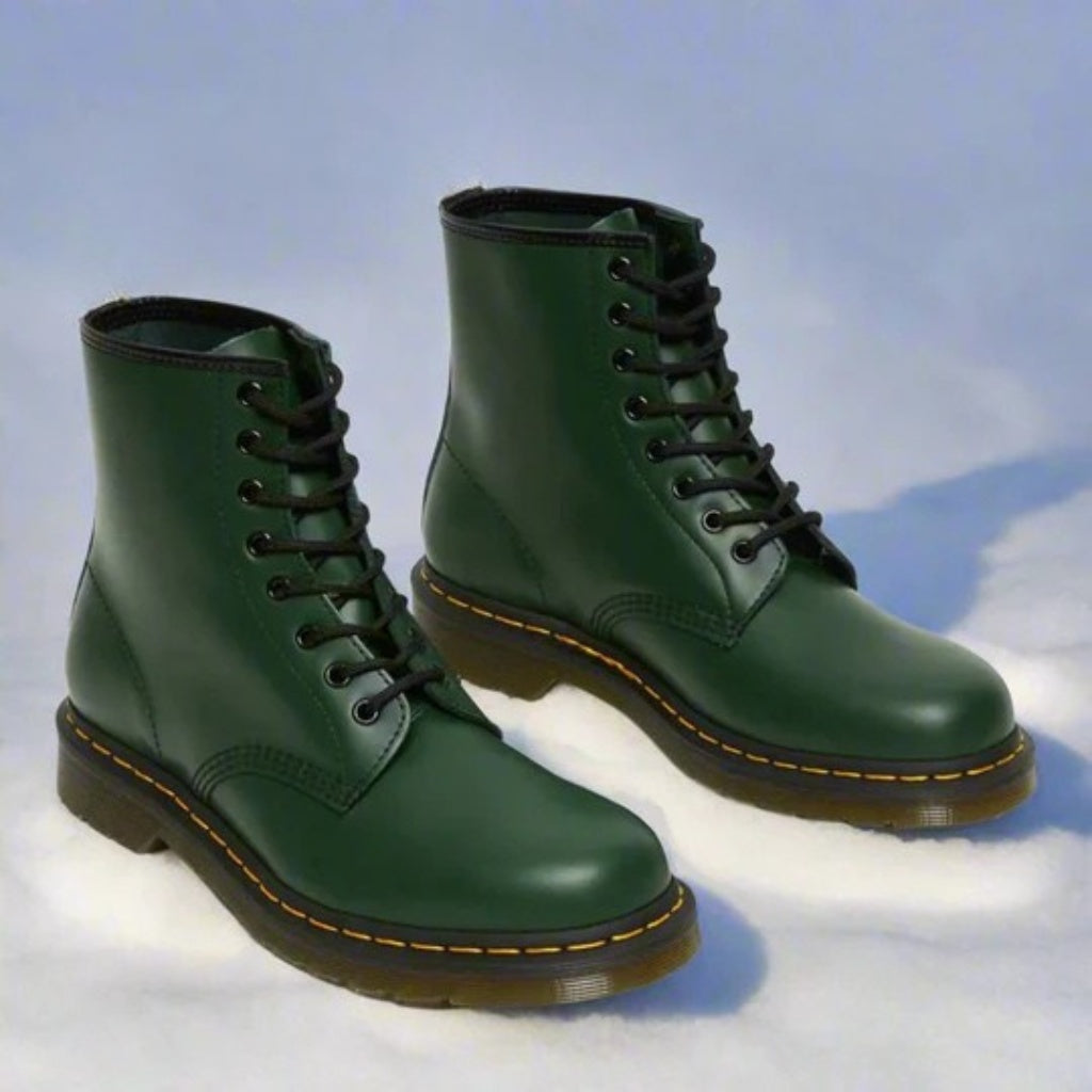 Rodrigo | Botas Militares de Piel con Cordones Hombre Suela Robusta