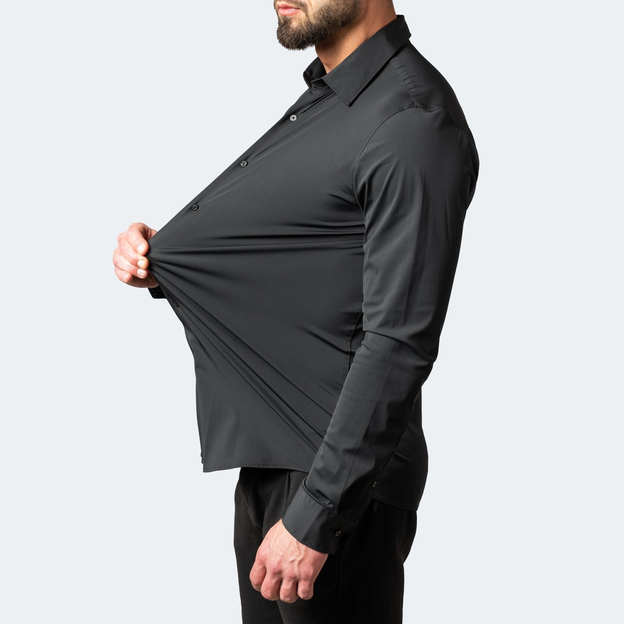 Rodrigo | Camisa Slim Fit de Manga Larga Hombre Stretch Cuello Clásico