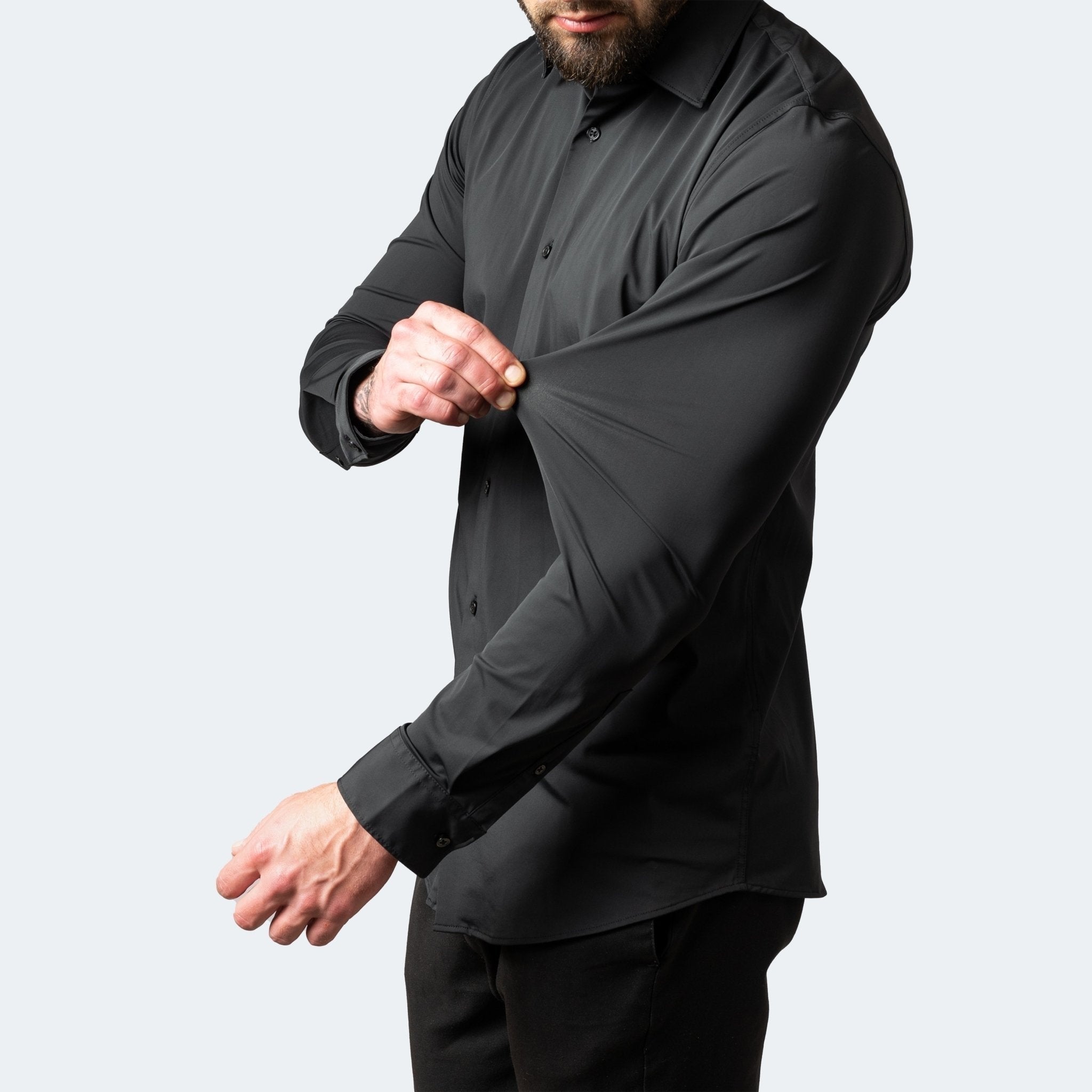 Rodrigo | Camisa Slim Fit de Manga Larga Hombre Stretch Cuello Clásico