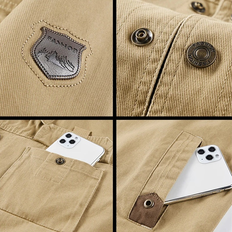 Rodrigo | Chaqueta Militar Hombre de Algodón Utilitaria Multipocket