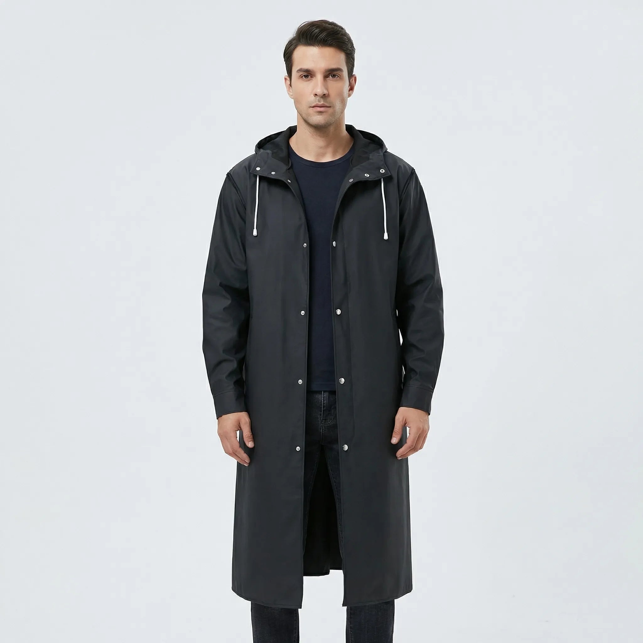 Rodrigo | Chubasquero Largo Impermeable Hombre con Capucha