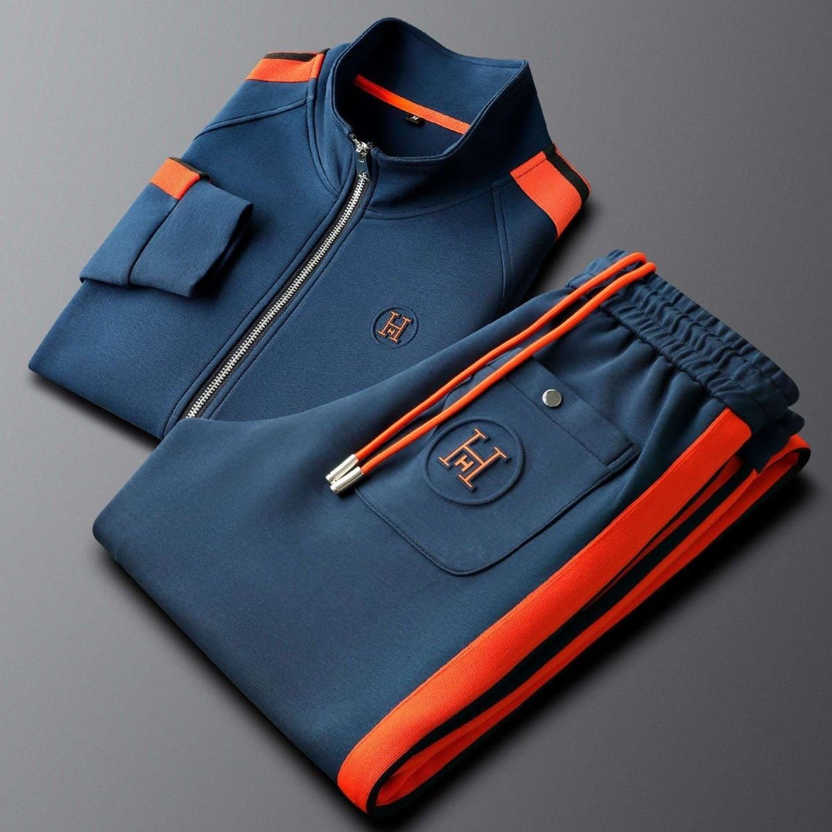 Rodrigo | Conjunto Chándal Hombre Cremallera Franjas Contraste
