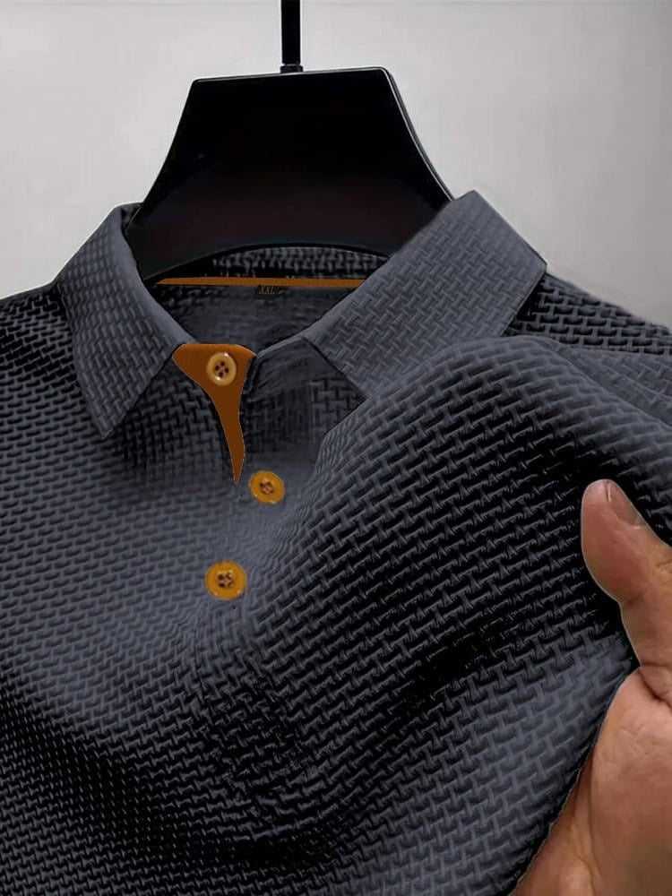 Rodrigo | Polo Blanco Hombre Cuello Clásico Botones Contraste