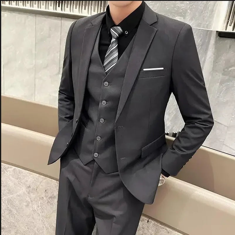 Rodrigo | Traje de Novio de Tres Piezas Slim Fit Hombre con Chaleco